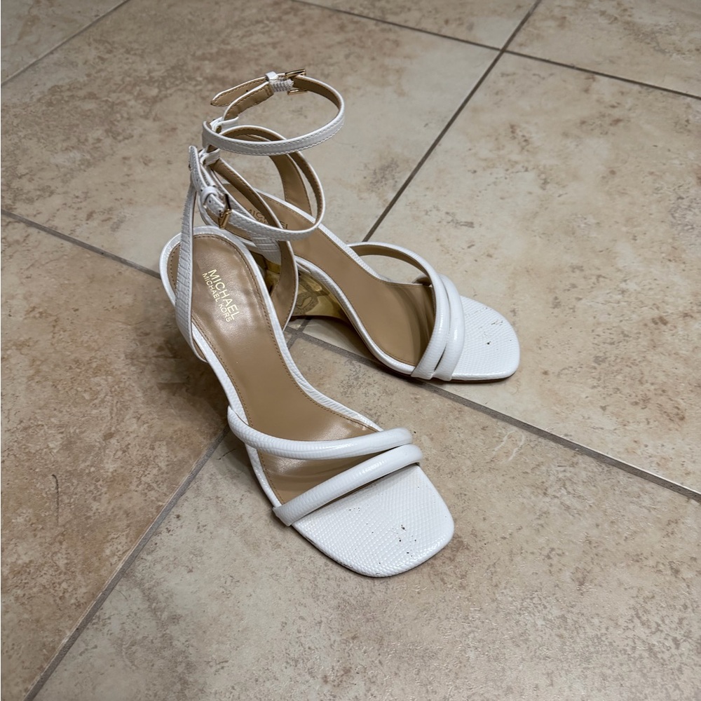Michael Kors - White Strappy Heels - Picture 3 of 5